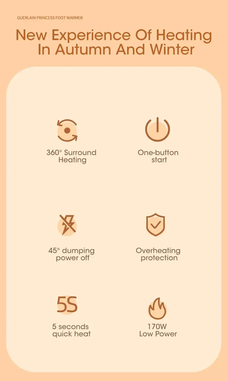 Aquecedor de Pés Portátil 220V Modelo FootWarm AqueceLar