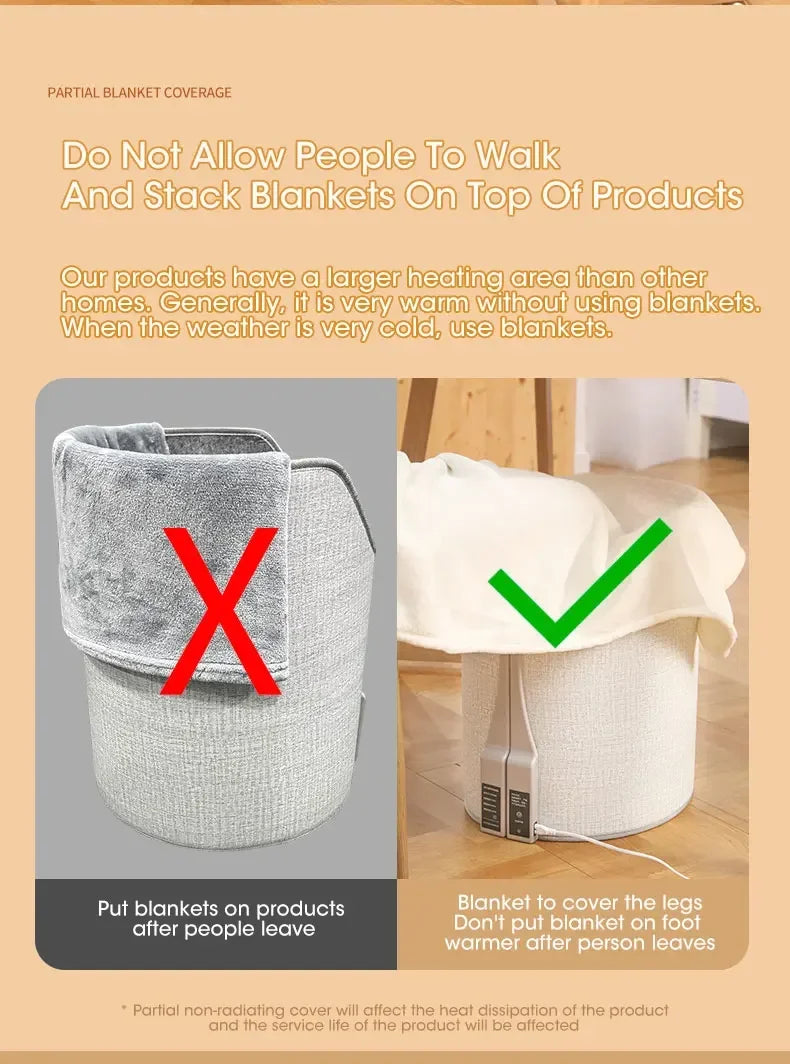 Aquecedor de Pés Portátil 220V Modelo FootWarm AqueceLar