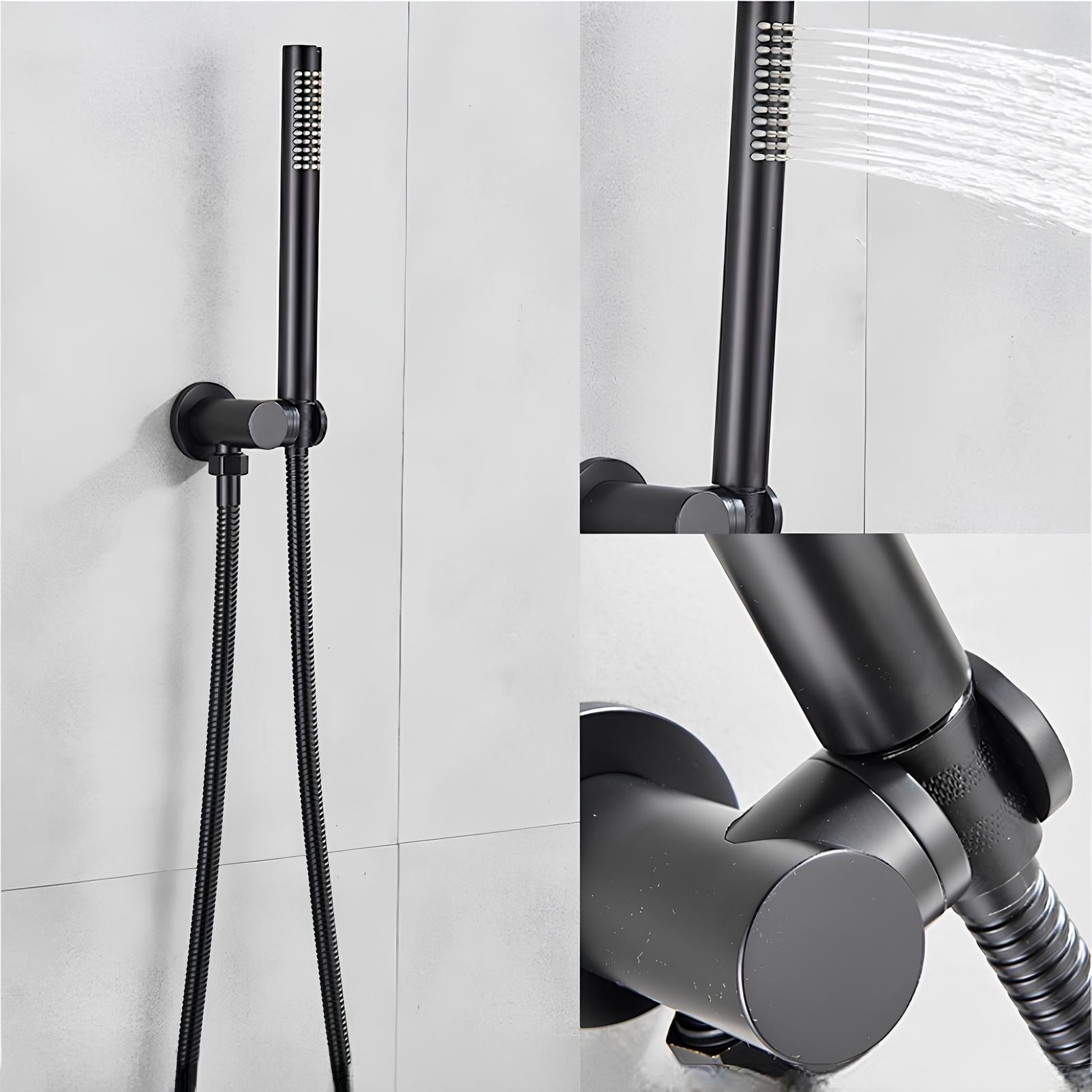 Kit Chuveiro Redondo Black Premium