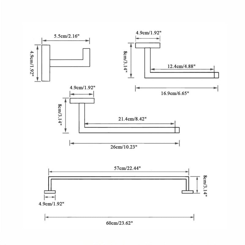 Acessórios Banheiro Cromado Style