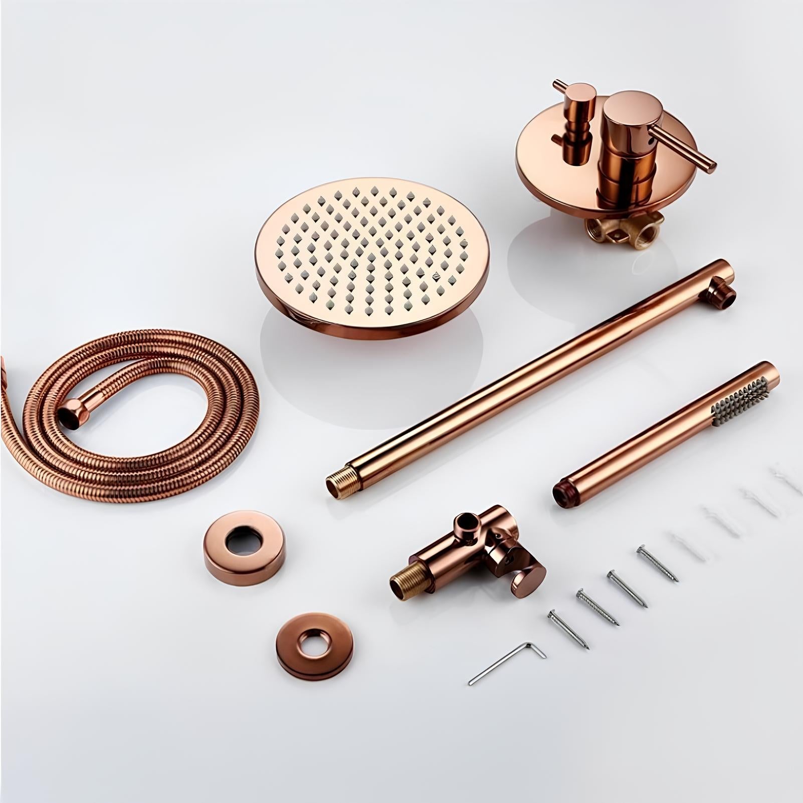Kit Chuveiro Completo Rose Gold