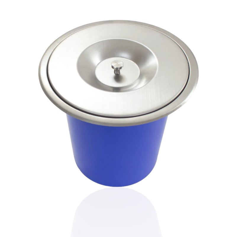 Lixeira de Embutir Aço Escovado