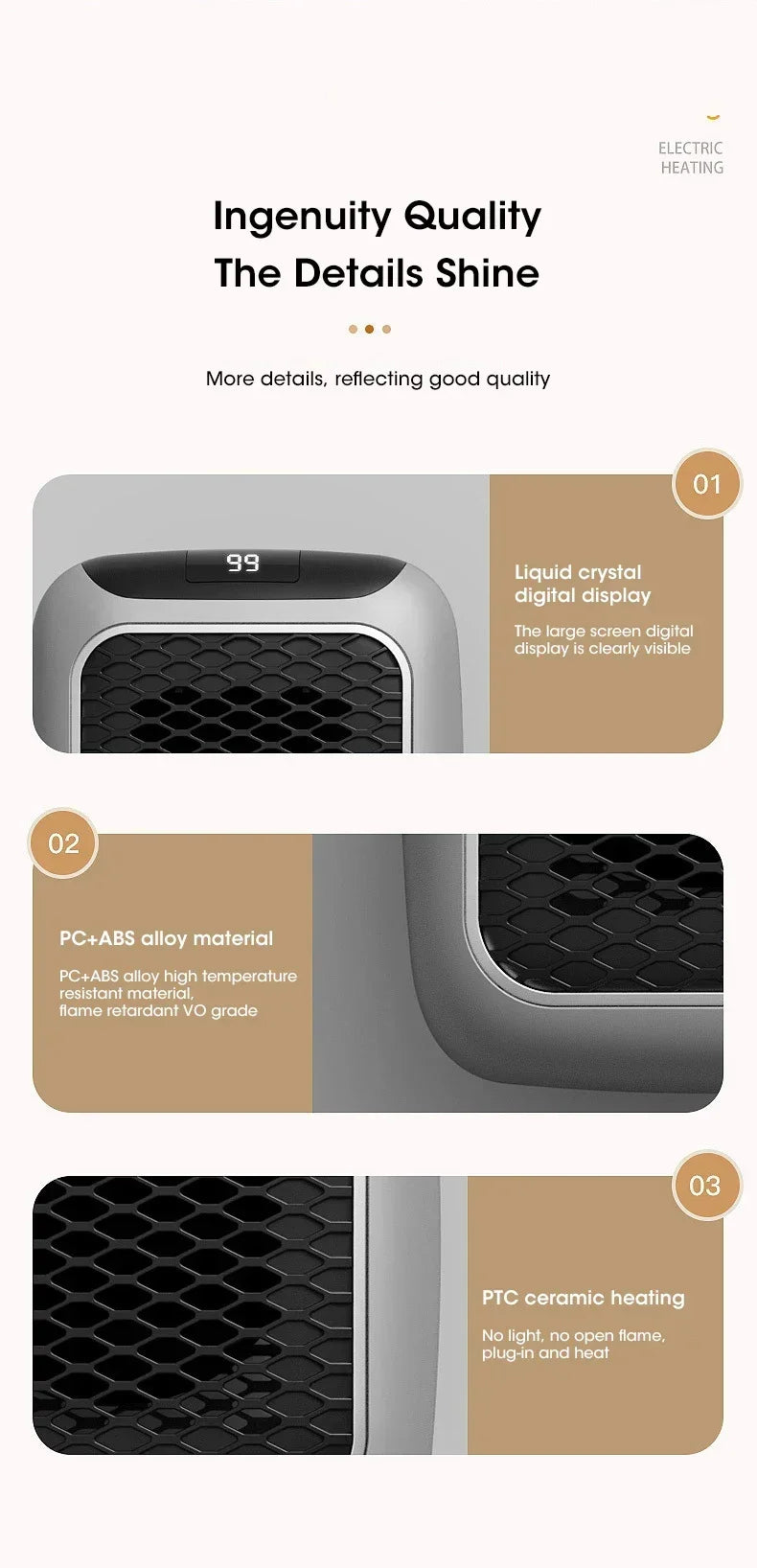 Aquecedor Portátil 220V Modelo Compact Heat AqueceLar