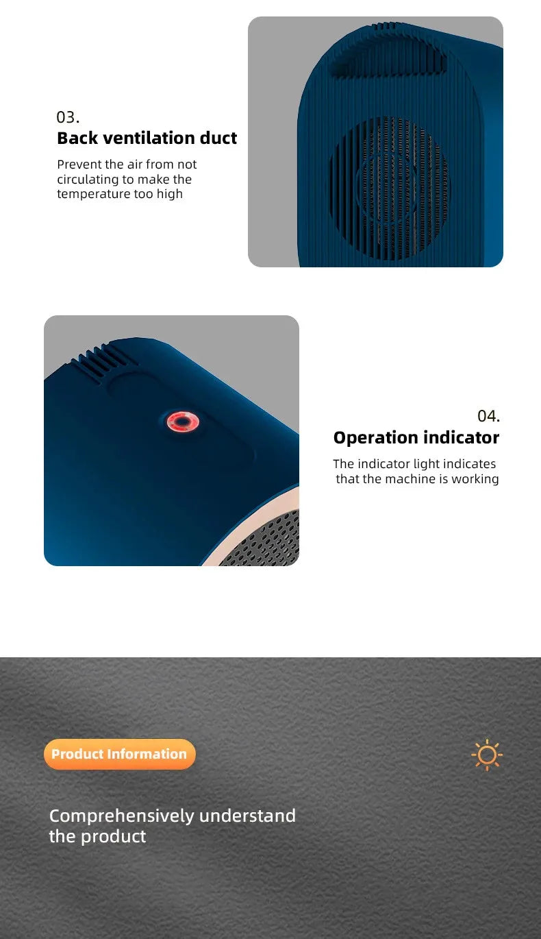 Aquecedor Portátil 1200W Modelo PowerHeat AqueceLar