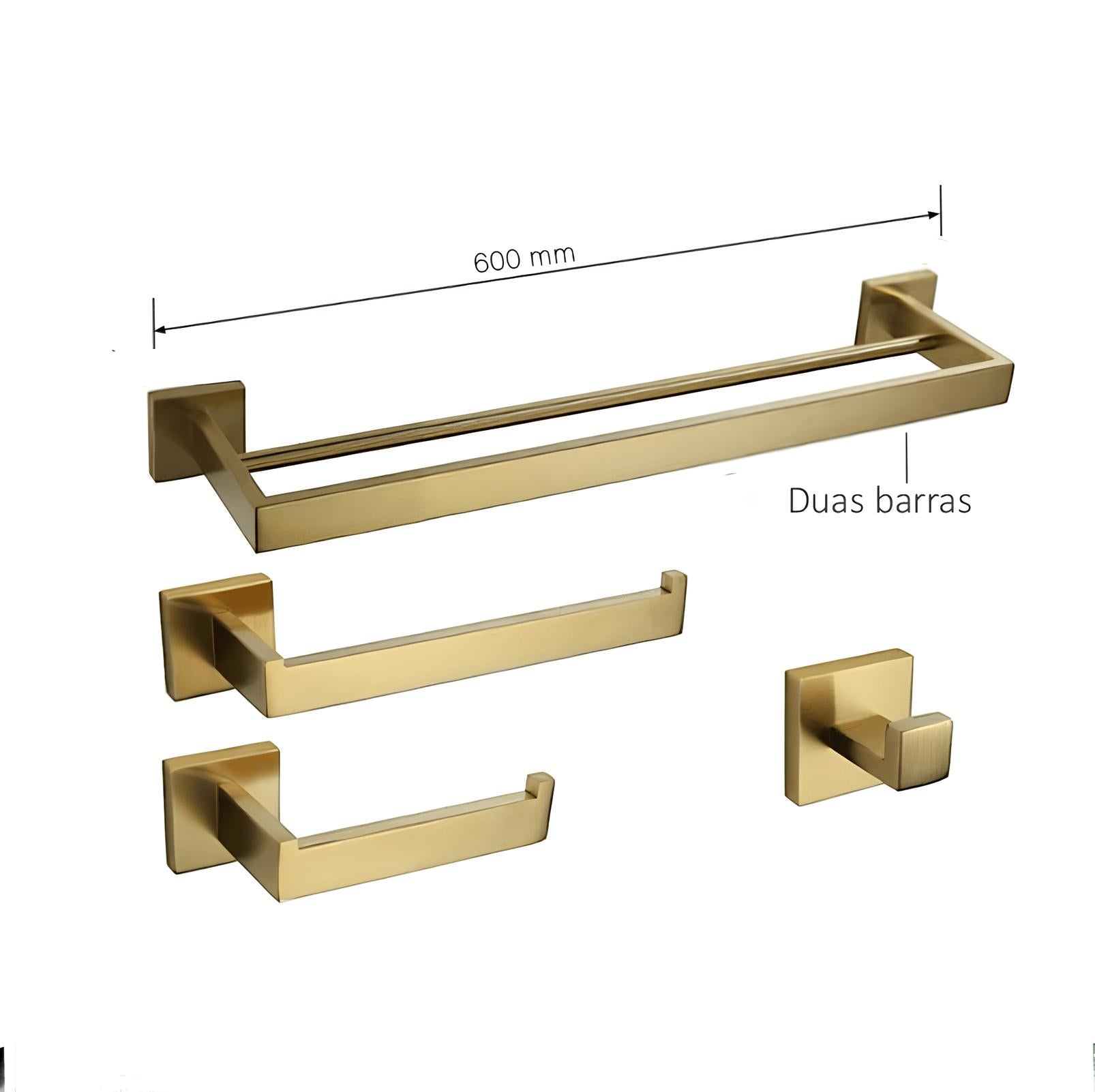 Acessórios Banheiro Gold Escovado