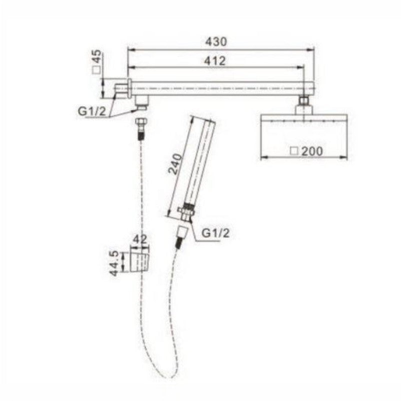 Chuveiro Rose Gold com Desviador