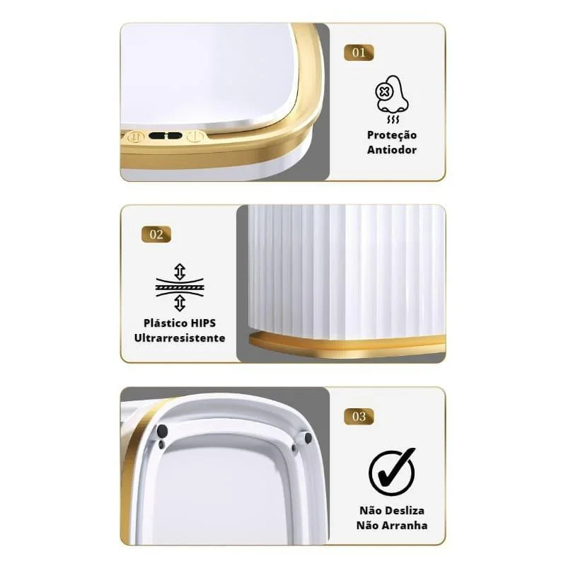 Lixeira Automática com Sensor 15l para Banheiro e Cozinha AqueceLar