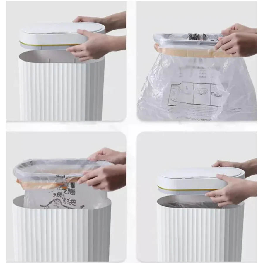 Lixeira Automática Oval 9l com Sensor para Banheiro e Cozinha AqueceLar