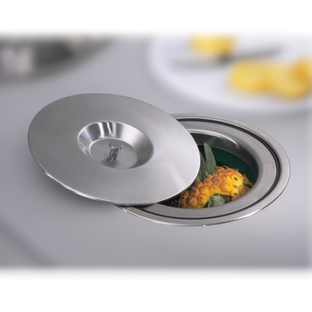 Lixeira de Embutir Aço Escovado