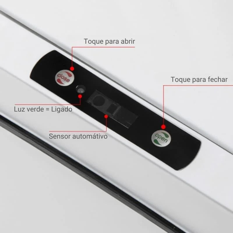 Lixeira Inteligente 15l com Sensor Automático para Banheiro e Cozinha AqueceLar